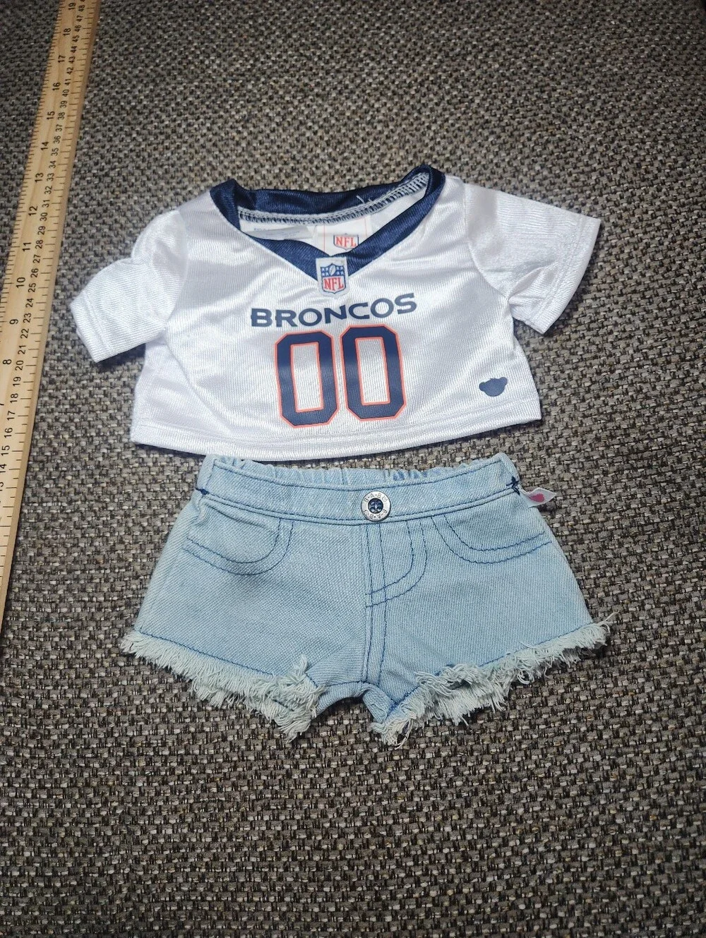 Build-A-Bear Workshop Denver Broncos jersey And Shorts
